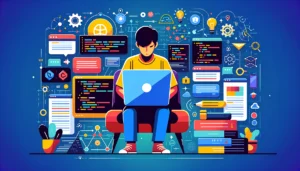 programmer working on a laptop